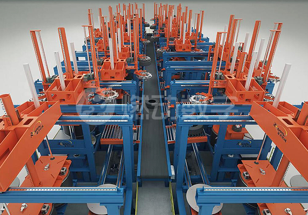 自動更換模具液壓硫化機(jī)三維動畫